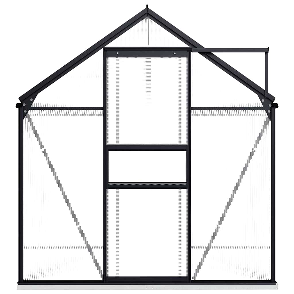 Greenhouse with Base Frame Anthracite Aluminium 4,75 m²