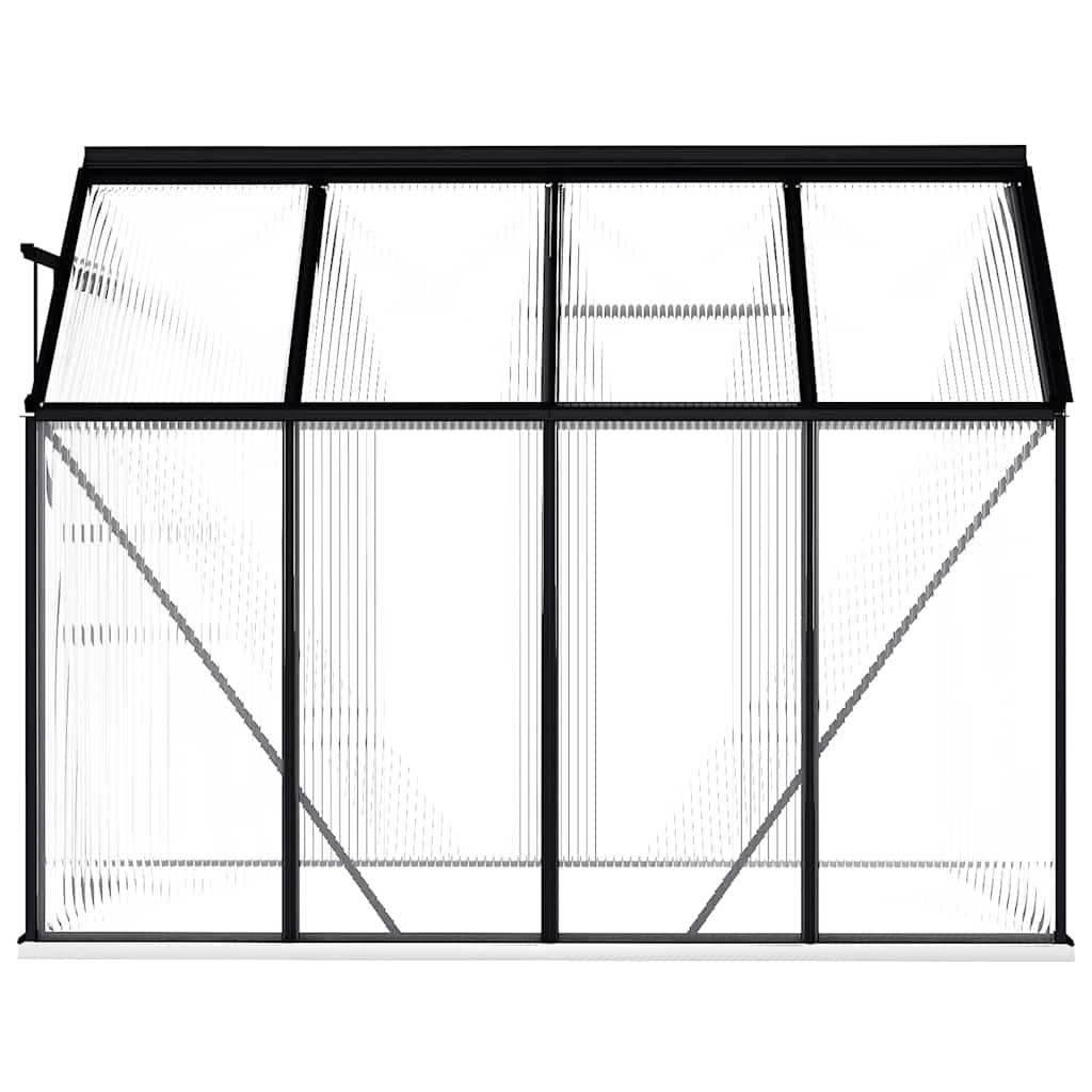 Greenhouse with Base Frame Anthracite Aluminium 4,75 m²