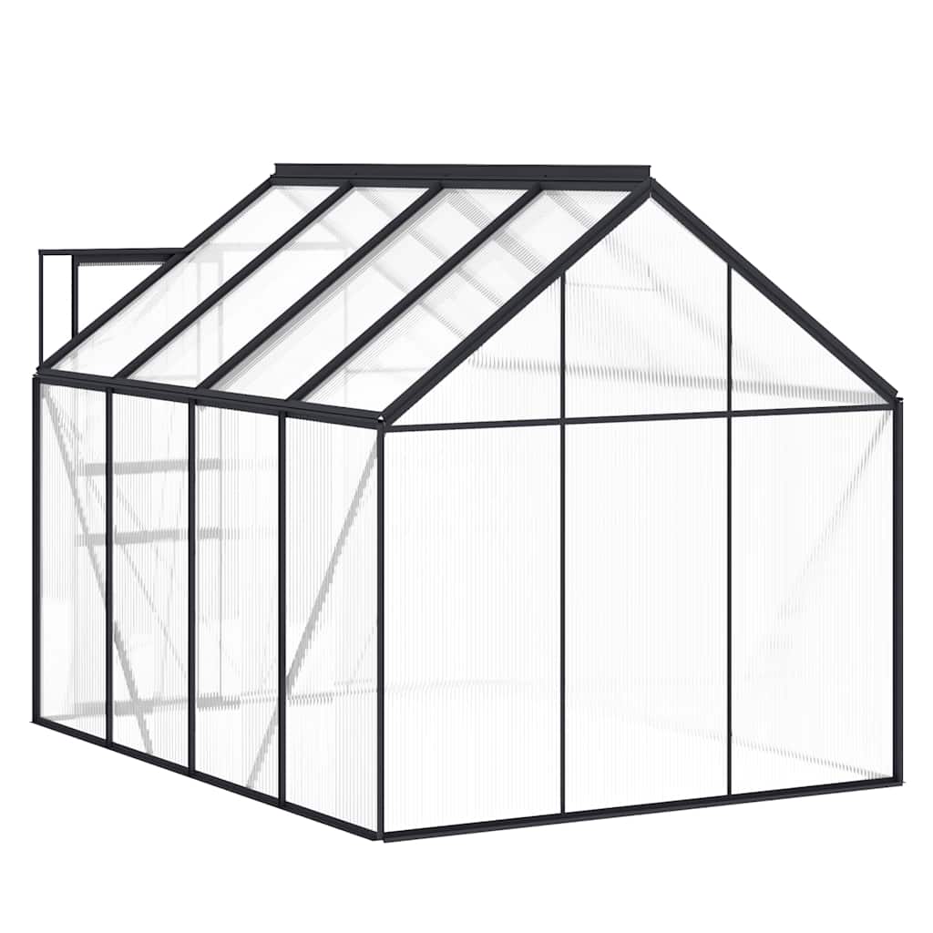 Greenhouse with Base Frame Anthracite Aluminium 4,75 m²