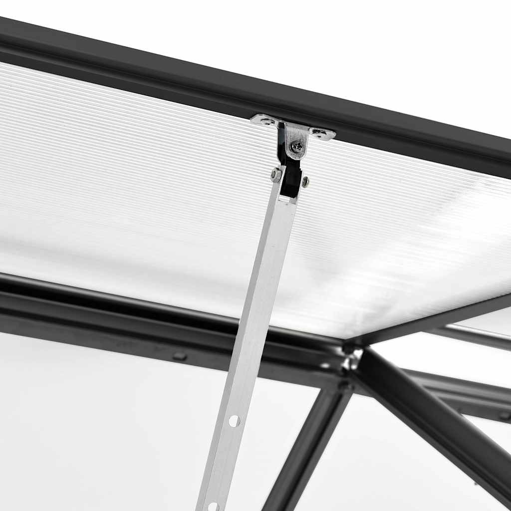 Greenhouse with Base Frame Anthracite Aluminium 4,75 m²