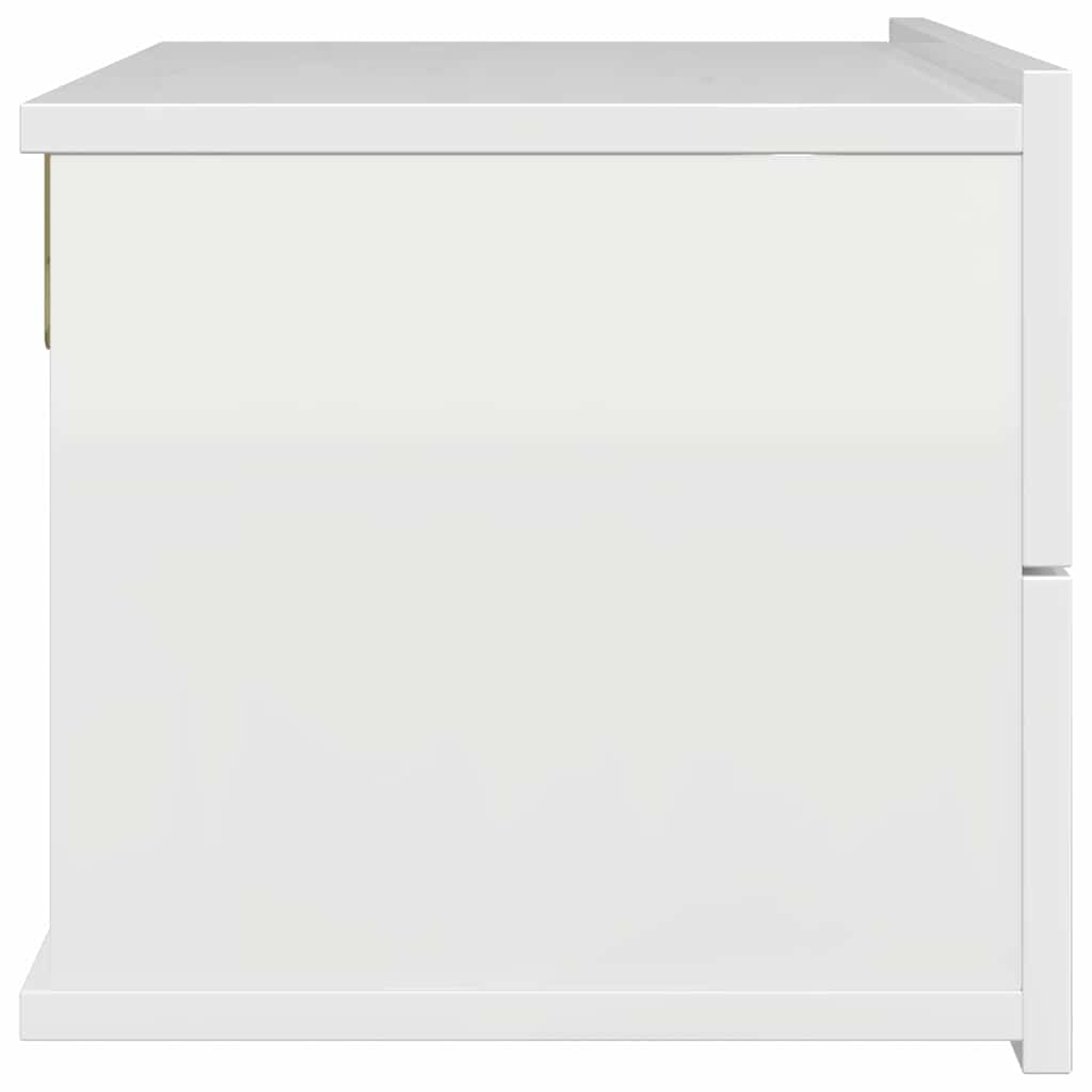 Bedside Cabinets 2 pcs High Gloss White 40x30x30 cm Engineered Wood