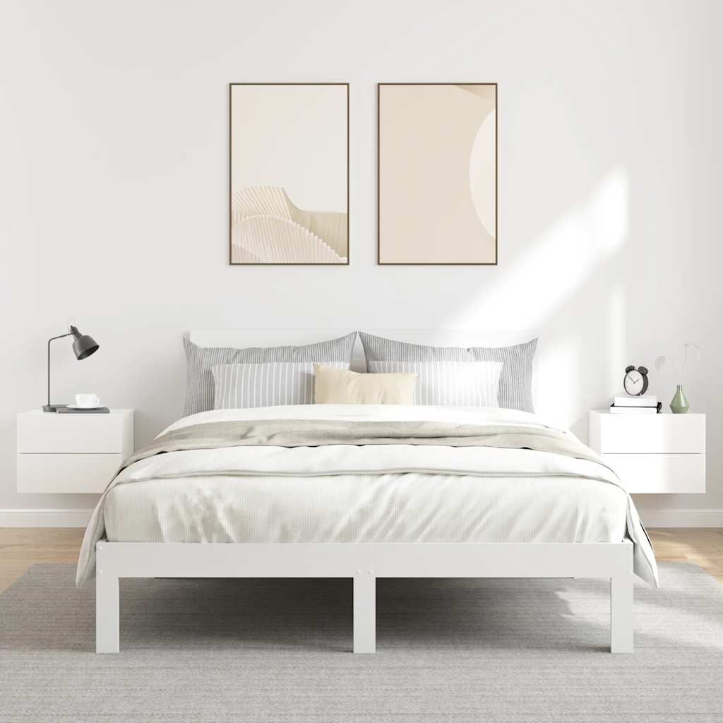 Bedside Cabinets 2 pcs High Gloss White 40x30x30 cm Engineered Wood