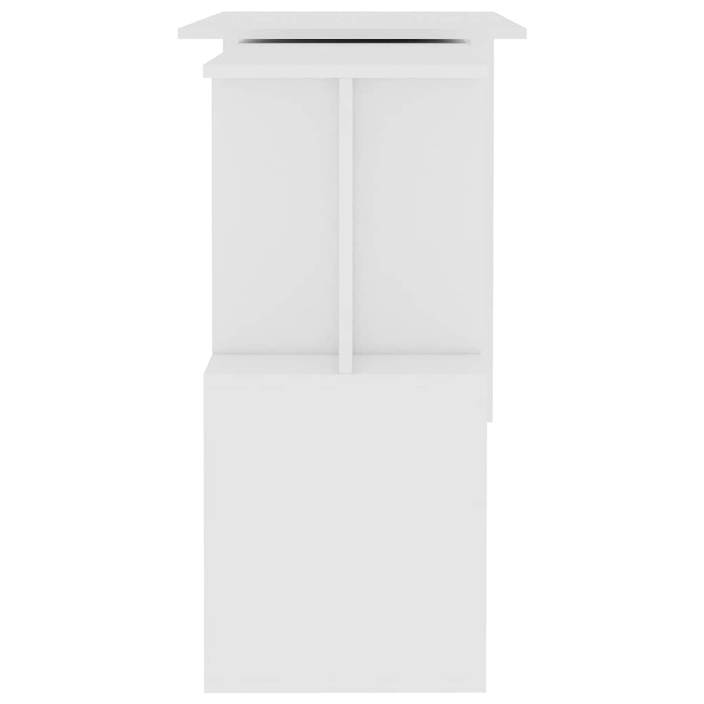Corner Desk White 200x50x76 cm Engineered Wood