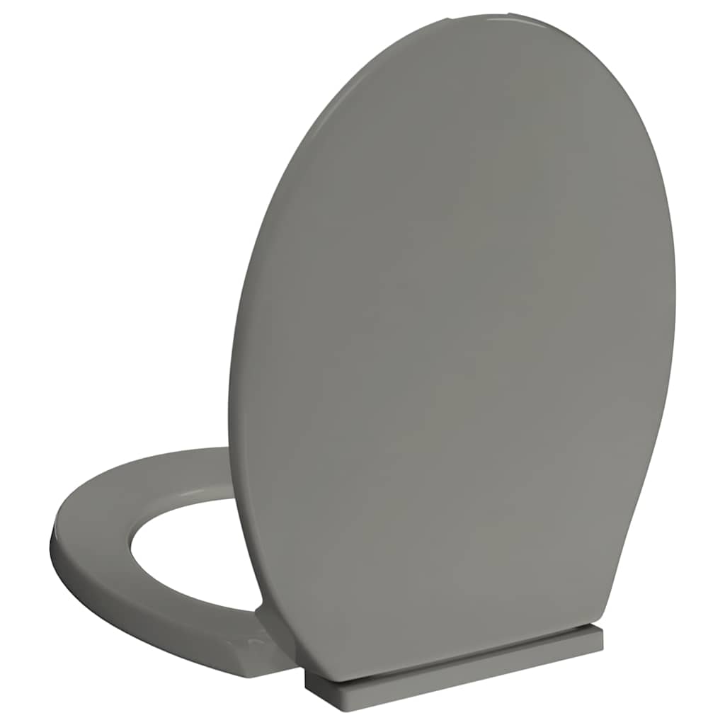 Soft-Close Toilet Seat Grey Oval