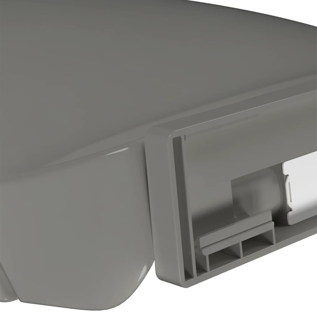 Soft-Close Toilet Seat Grey Oval