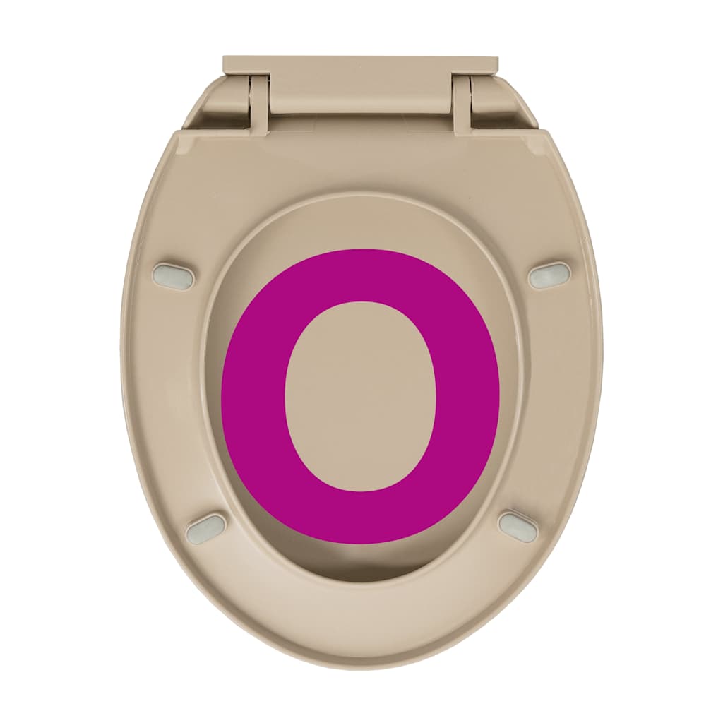 Soft-Close Toilet Seat Beige Oval