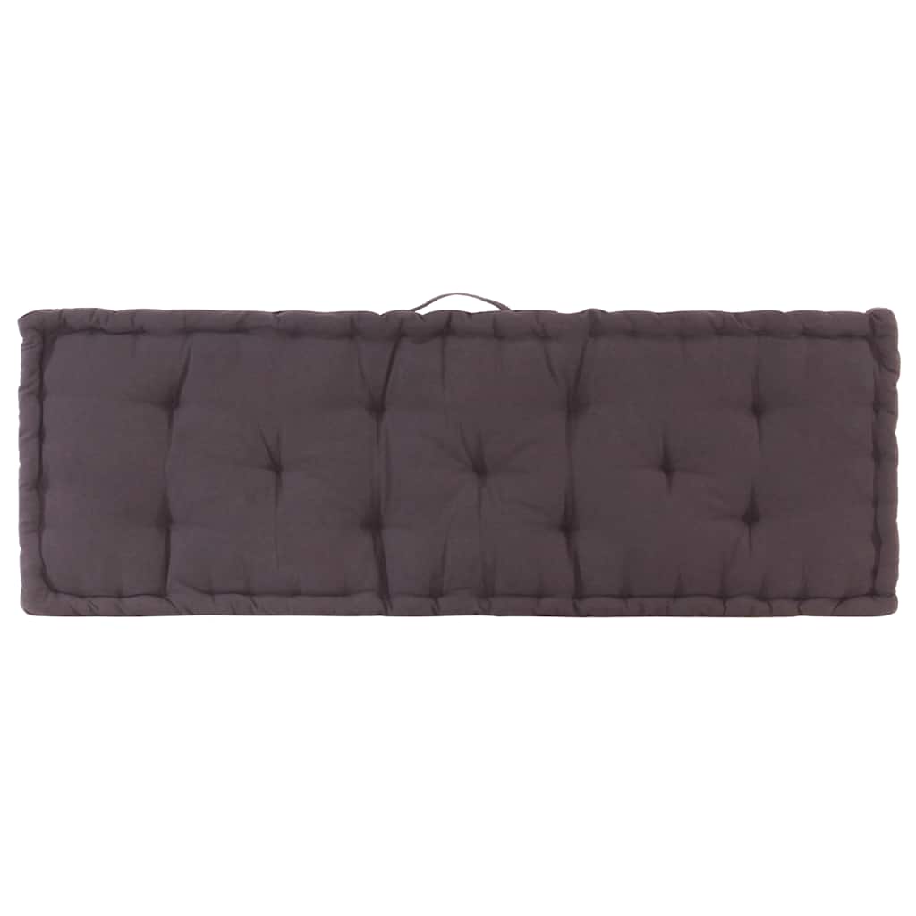 Pallet Floor Cushion Cotton 120x40x7 cm Anthracite