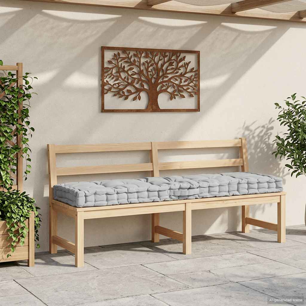 Pallet Floor Cushion Cotton 120x40x7 cm Grey