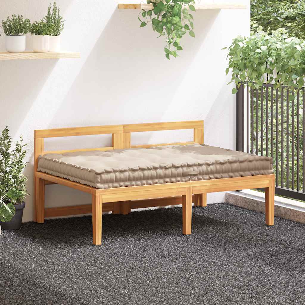 Pallet Floor Cushion Cotton 120x80x10 cm Beige