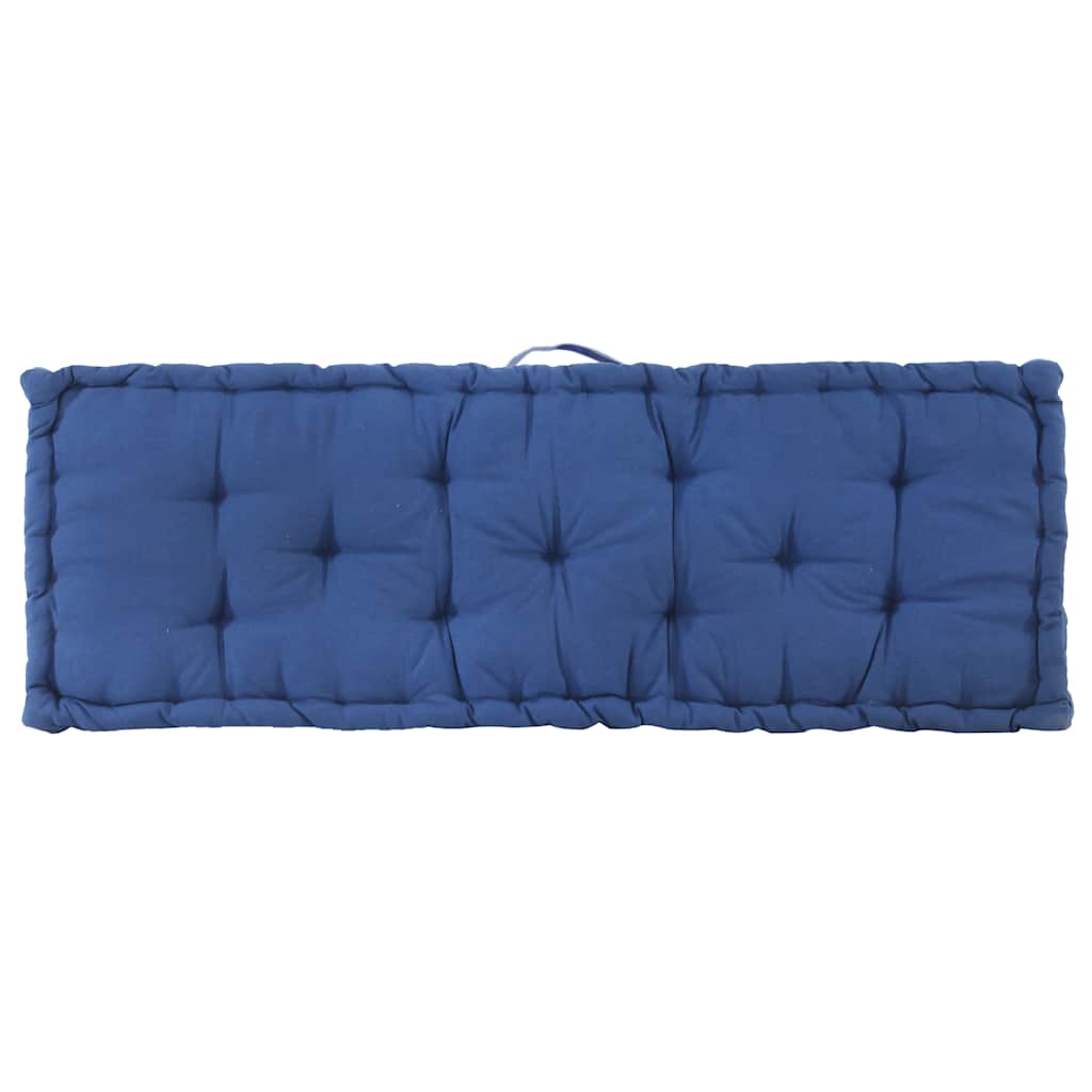 Pallet Floor Cushion Cotton 120x40x7 cm Light Blue