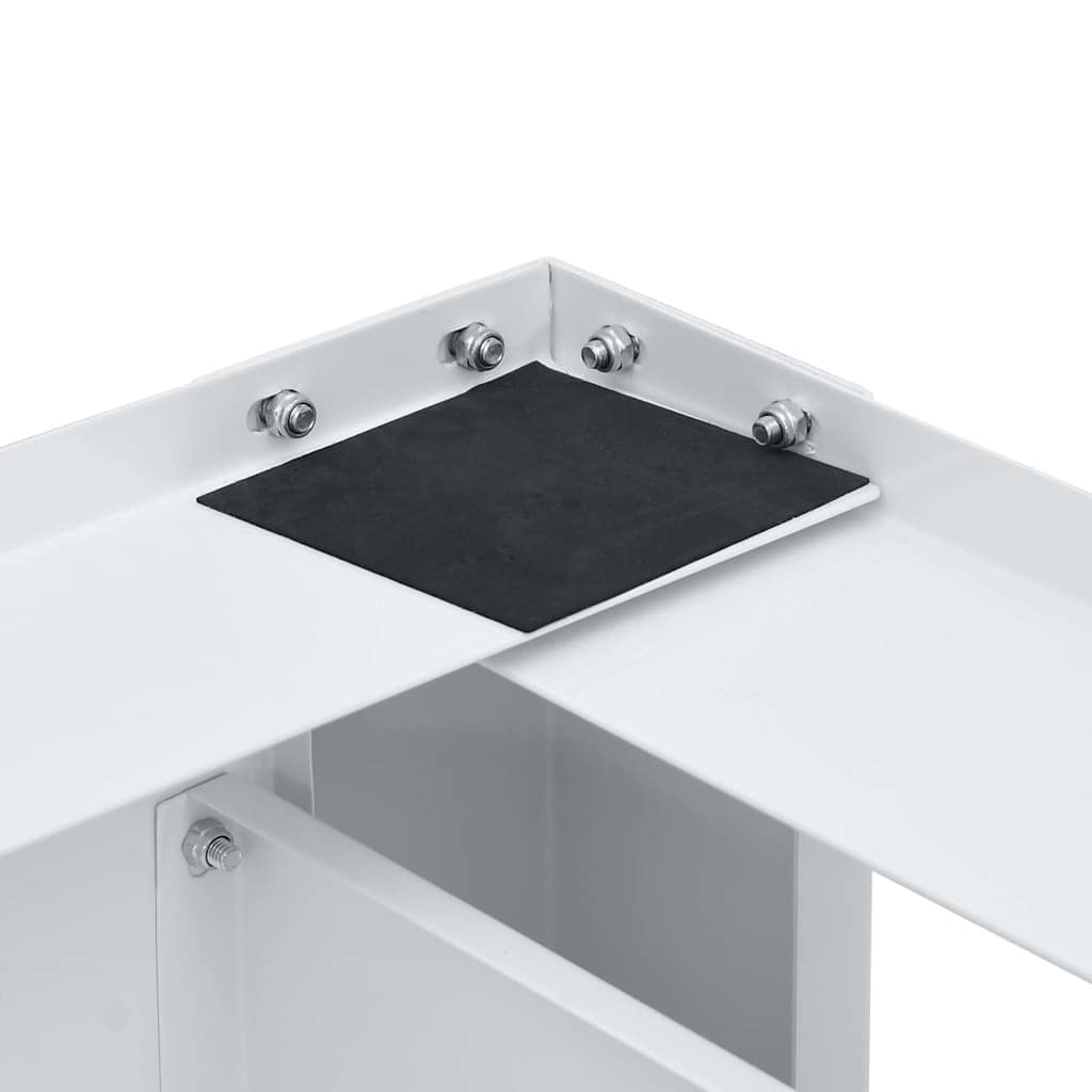 Double Washing and Drying Machine Pedestal with Drawers White