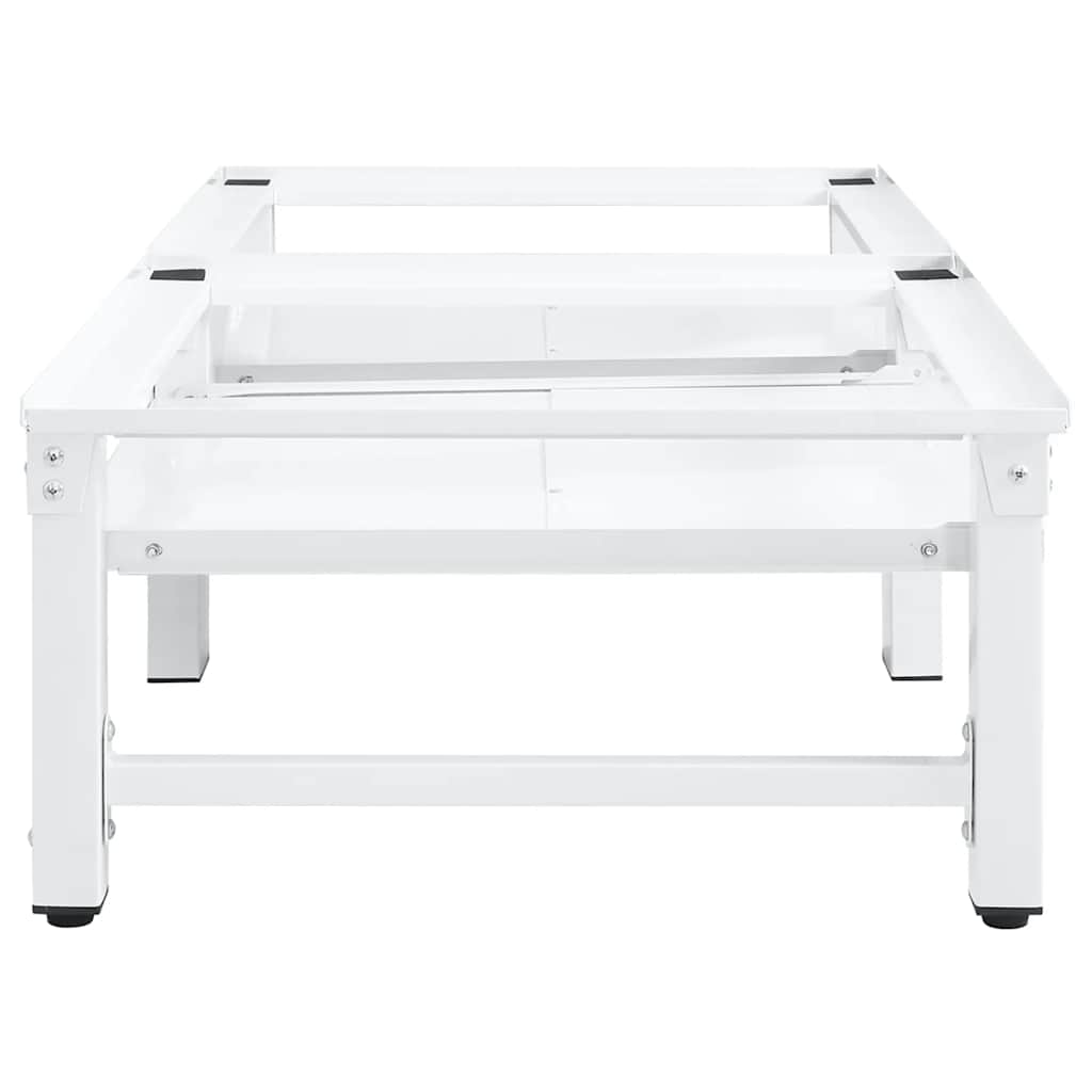Washing and Drying Machine Pedestal with Pull-out Shelves White