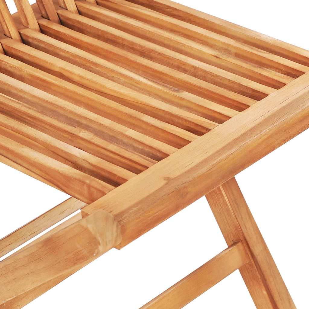 3 Piece Folding Bistro Set Solid Teak Wood