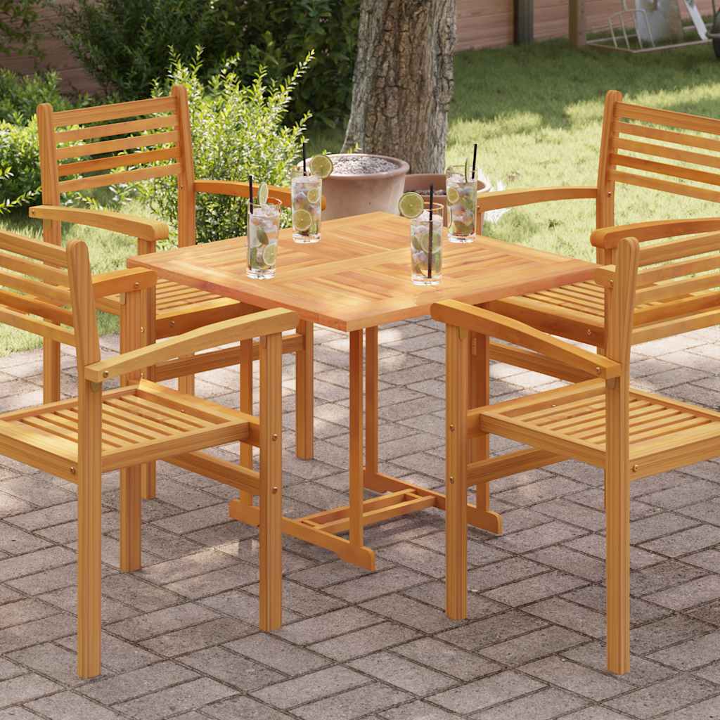 Table Top Solid Teak Wood Square 80x80x2.5 cm