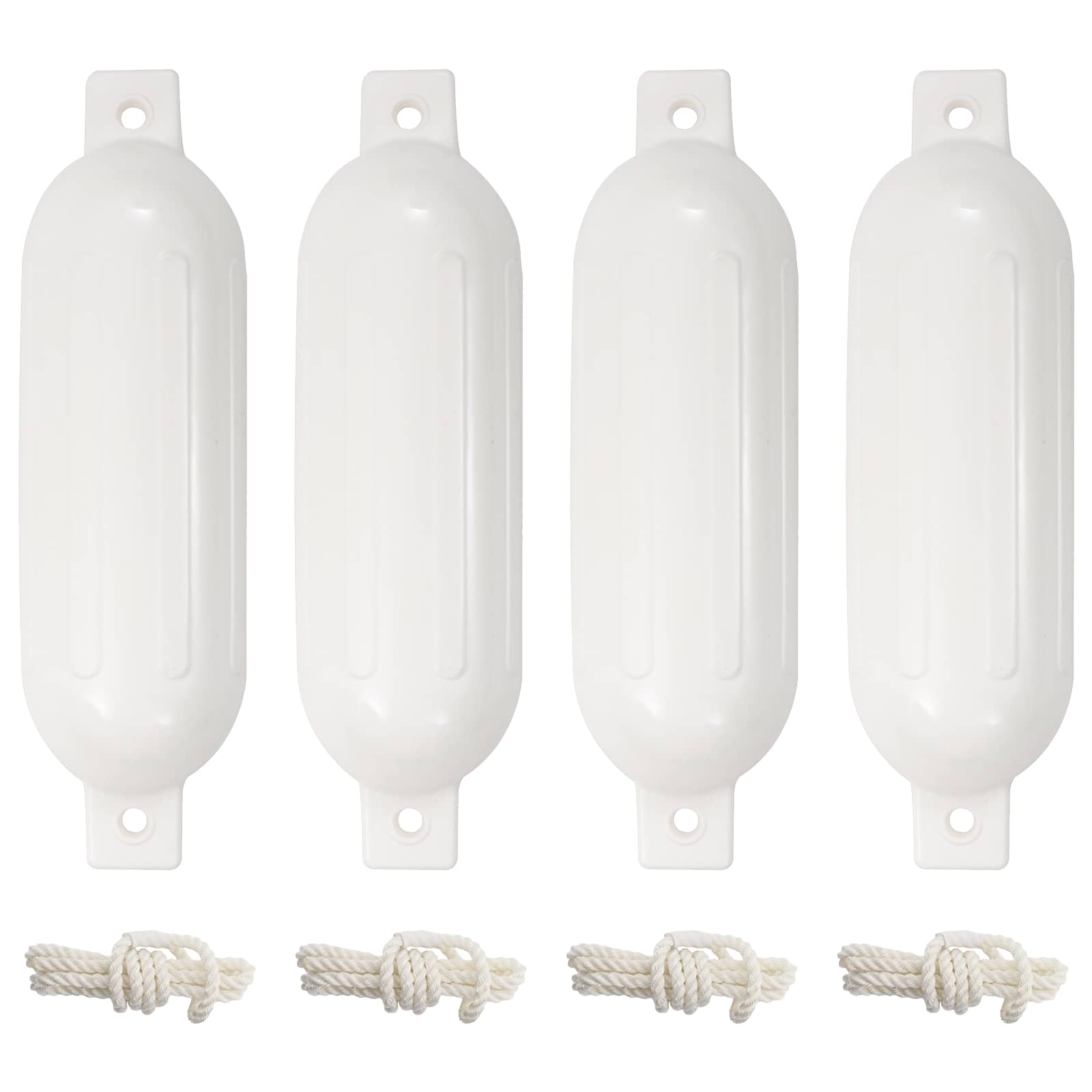 Boat Fenders 4 pcs White Ø 14x50 cm PVC