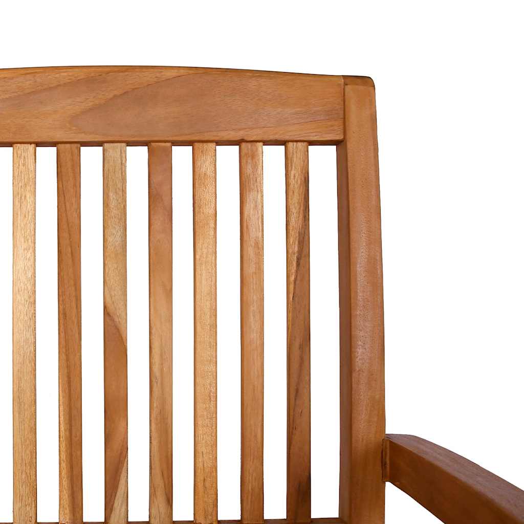 Stacking Garden Dining Chairs 2 pcs Solid Teak Wood