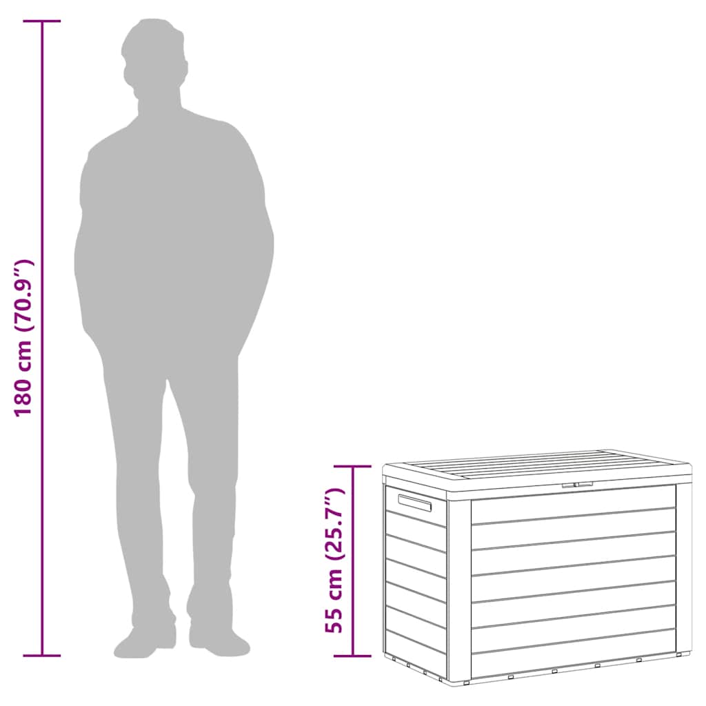 Garden Storage Box Anthracite 78x44x55 cm