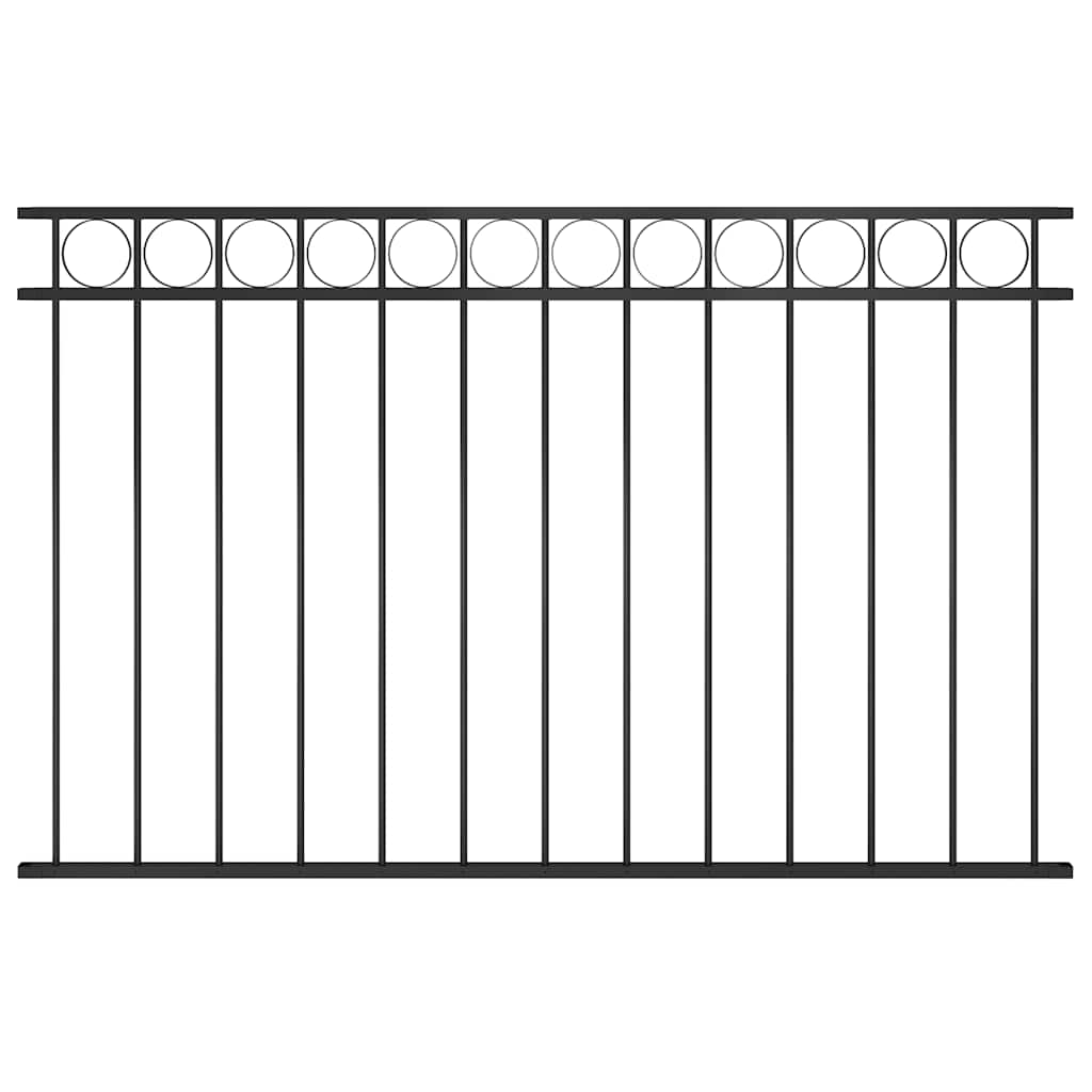 Fence Panel ASSEN Steel 1.7x1 m Black
