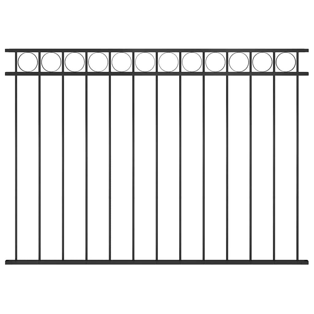 Fence Panel ASSEN Steel 1.7x1.2 m Black