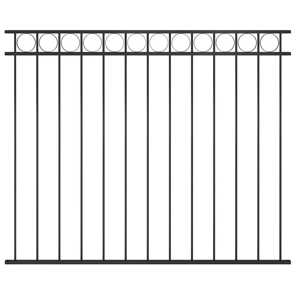 Fence Panel "Assen" Steel 163x150 cm Black