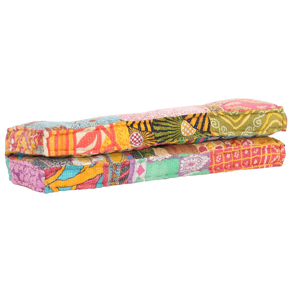 Pallet Sofa Cushion Multicolour Fabric Patchwork