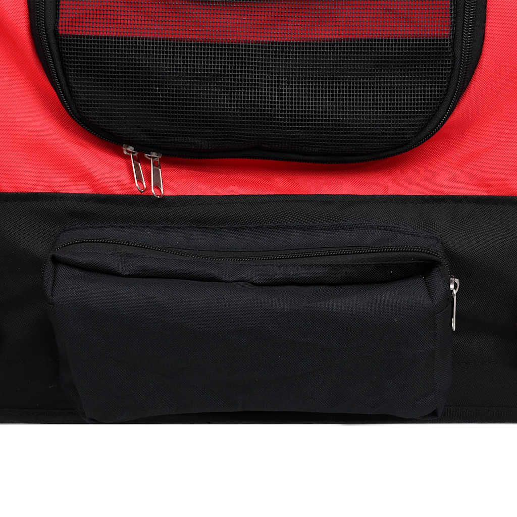 2-in-1 Pet Bike Trailer & Jogging Stroller Red and Black
