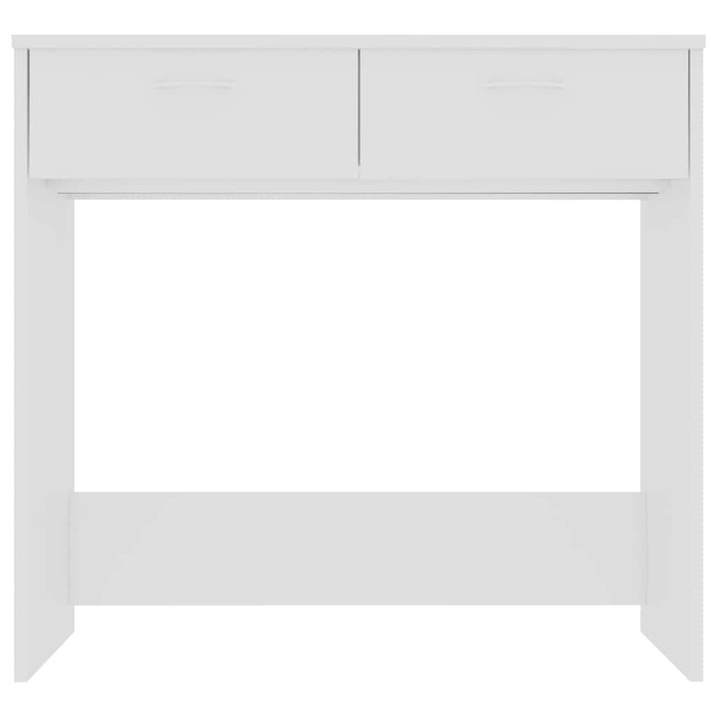 Desk White 80x40x75 cm Engineered Wood