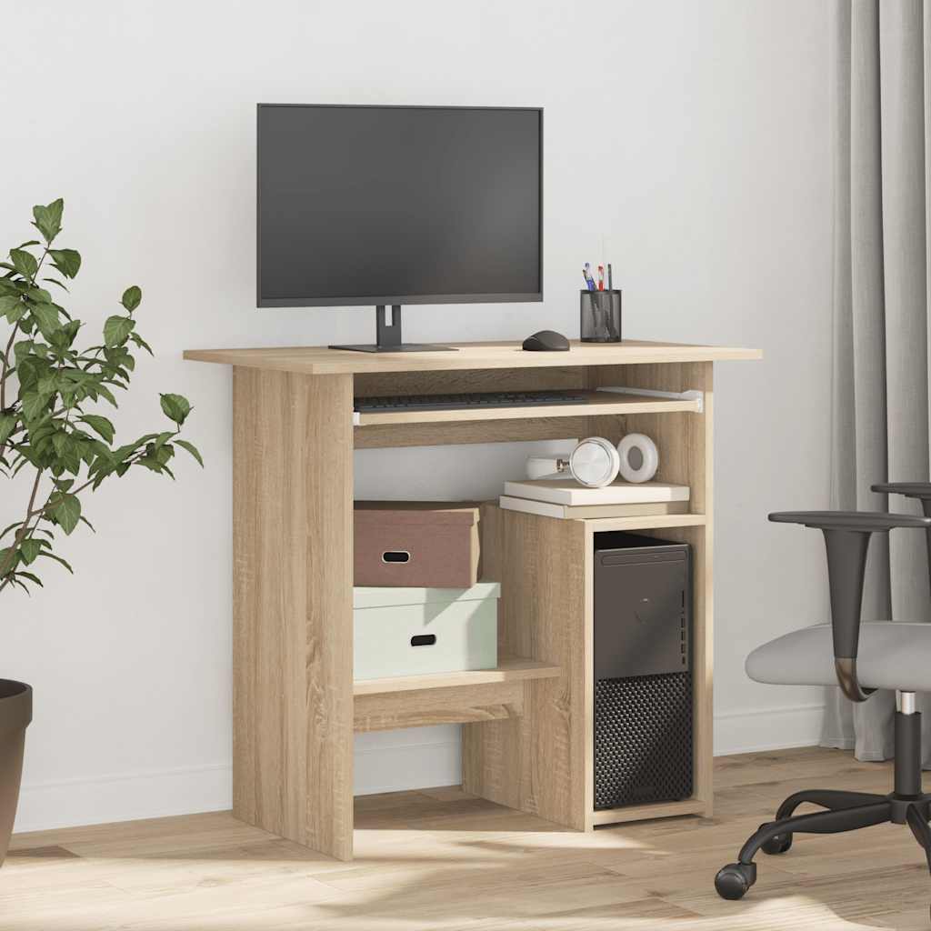 Desk Sonoma Oak 80x45x74 cm Engineered Wood