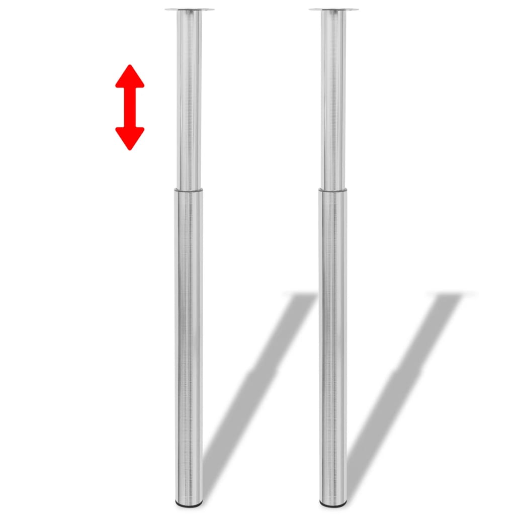 Telescopic Table Legs 4 pcs Stainless Steel 710 mm-1100 mm