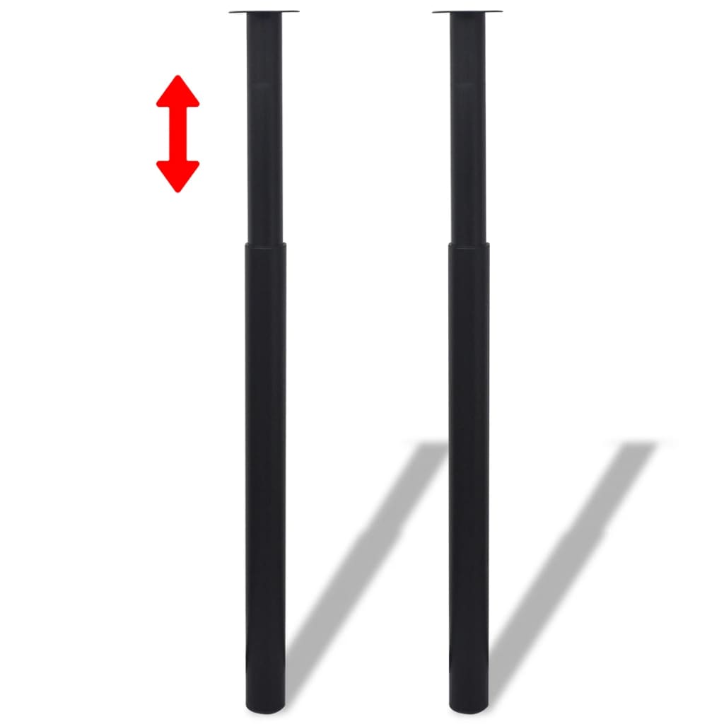 Telescopic Table Legs 4 pcs Black 710 mm-1100 mm