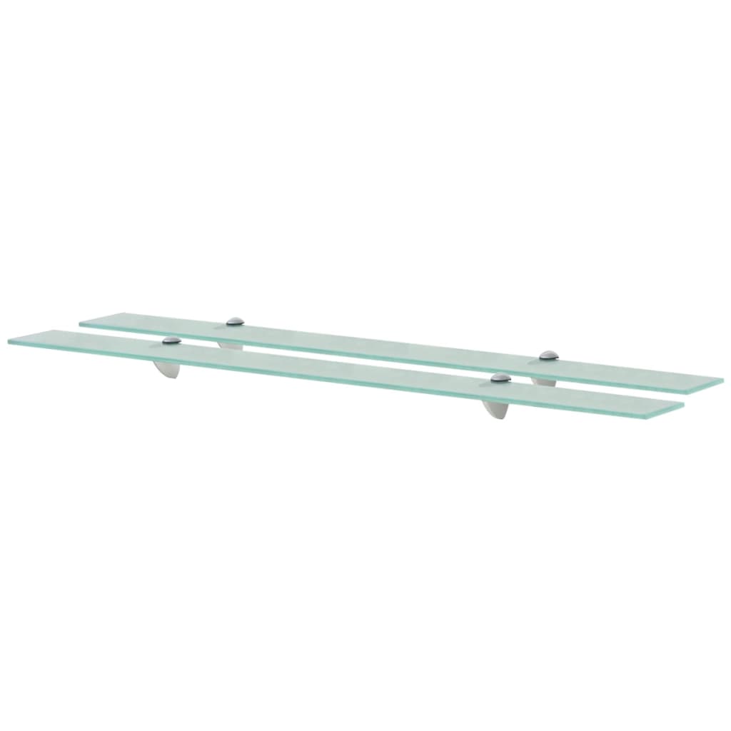 Floating Shelves 2 pcs Glass 100x10 cm 8 mm