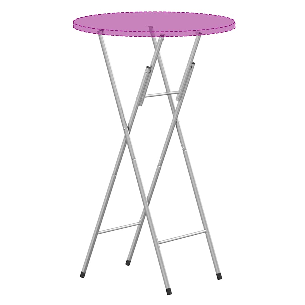 Folding Bar Table Legs Silver 45x53x108 cm Galvanised Steel