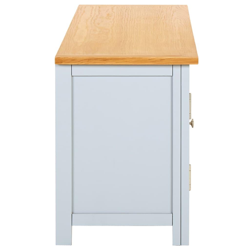 TV Cabinet 120x35x48 cm Solid Oak Wood