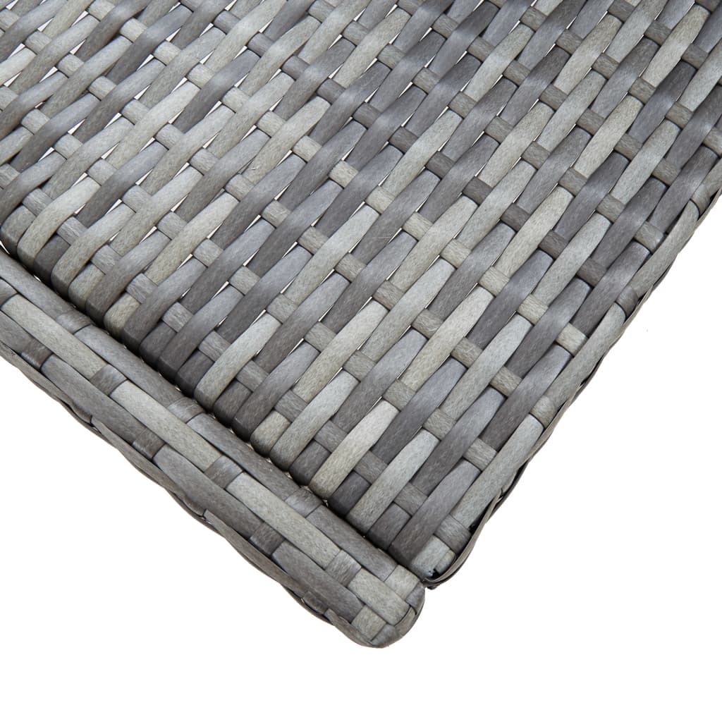 9 Piece Outdoor Bar Set Poly Rattan and Acacia Wood Grey