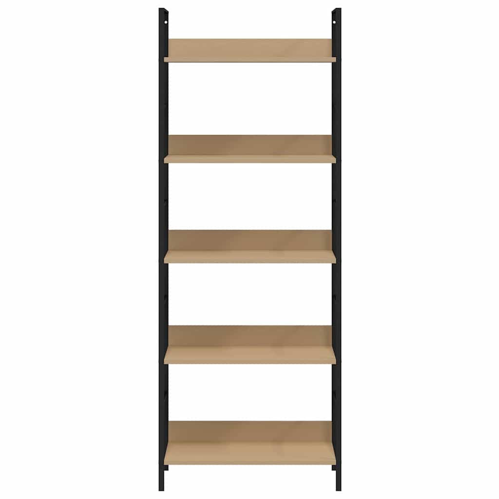 5-Layer Book Shelf Oak 60x27.6x158.5 cm Engineered Wood