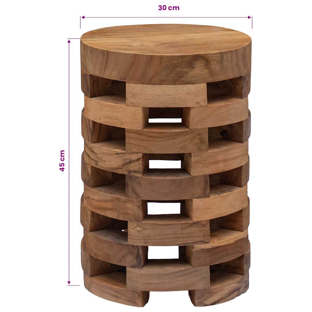 Beside Cabinet 30x30x45 cm Solid Teak Wood