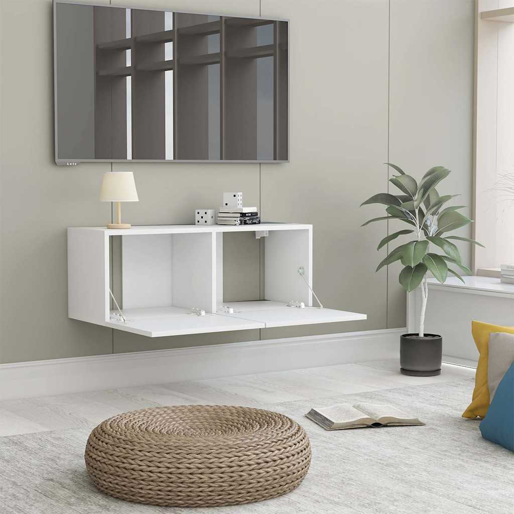 TV Cabinet White 80x30x30 cm Engineered Wood