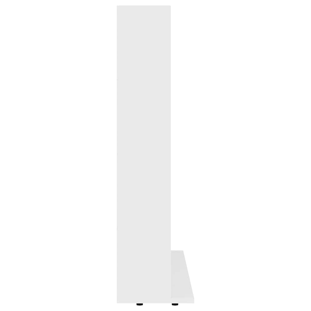 CD Cabinet White 100x23x89.5 cm Engineered Wood