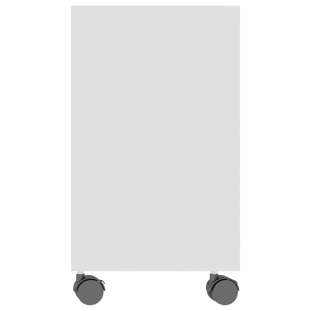 Side Table White 70x35x60.5 cm Engineered Wood