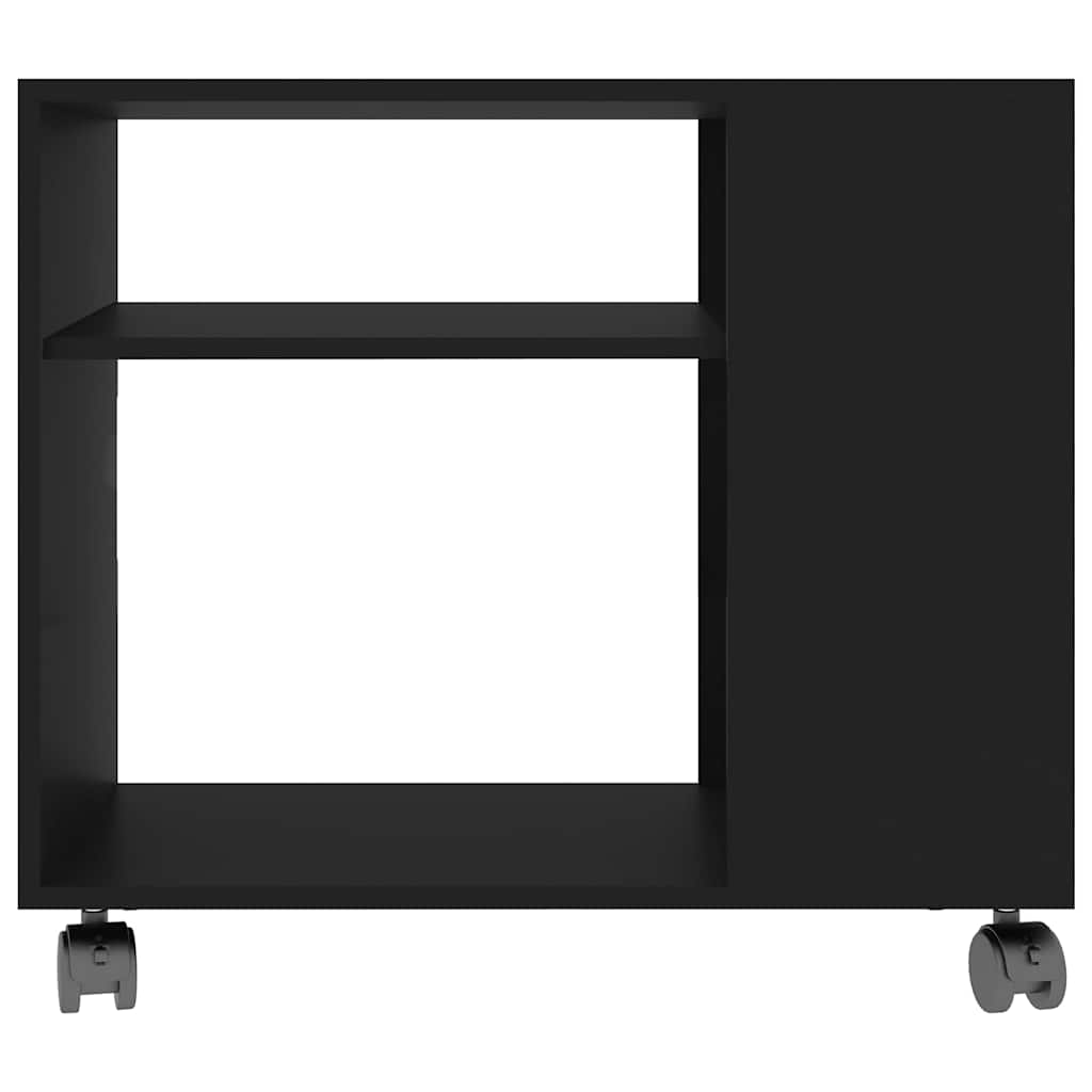 Side Table Black 70x35x60.5 cm Engineered Wood