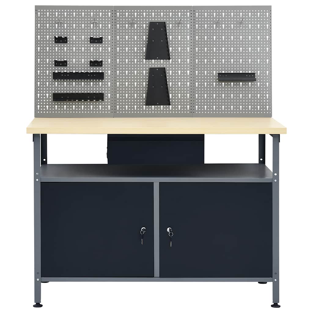 Workbench with Three Wall Panels