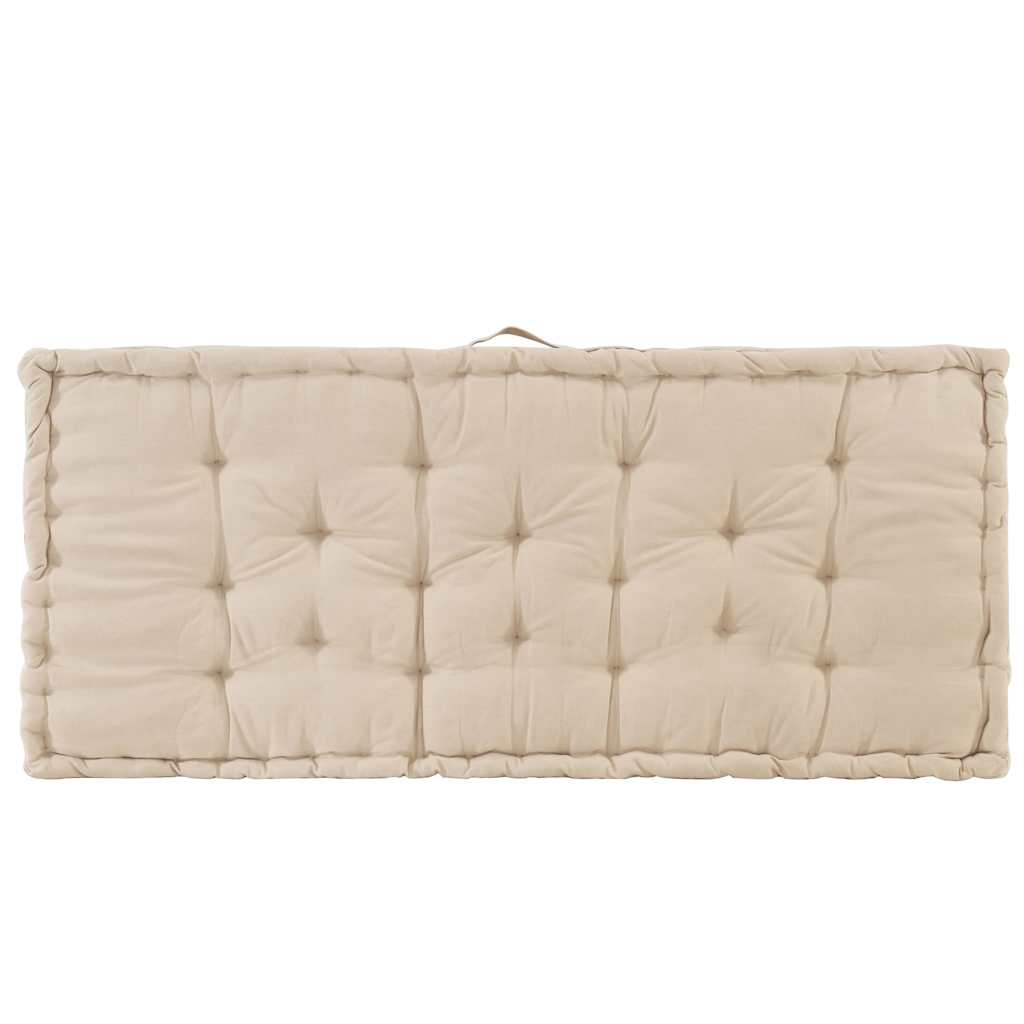 Pallet Floor Cushions 2 pcs Cotton Beige