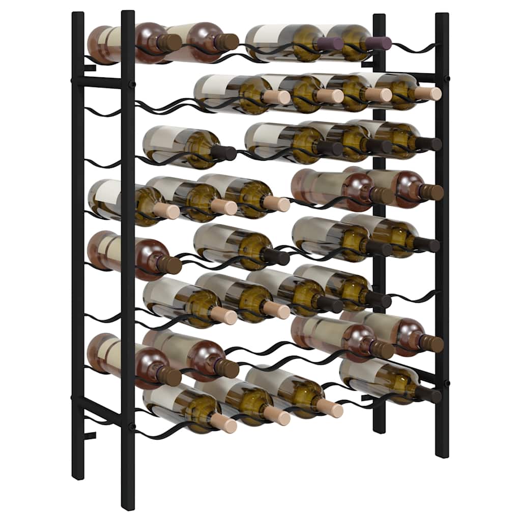 Wine Rack for 48 Bottles Black Metal