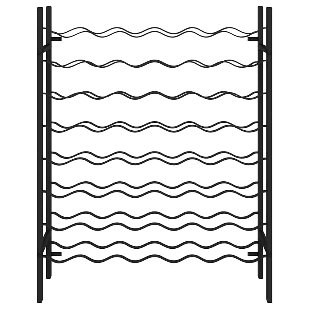 Wine Rack for 48 Bottles Black Metal