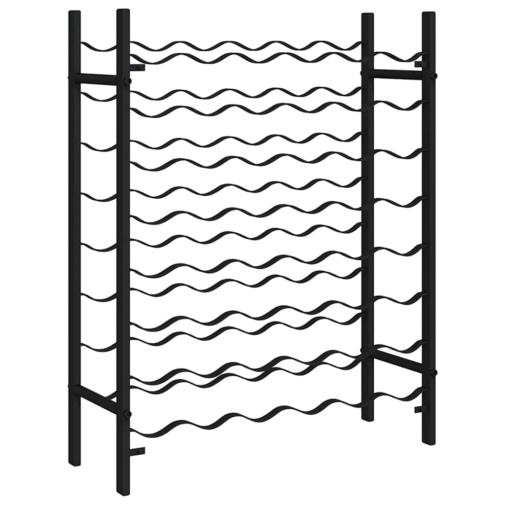 Wine Rack for 48 Bottles Black Metal