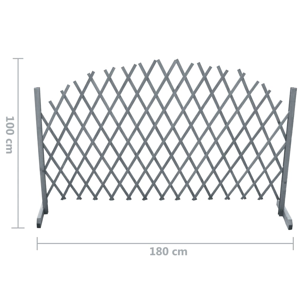 Trellis Fence Solid Firwood 1.8x1 m Grey