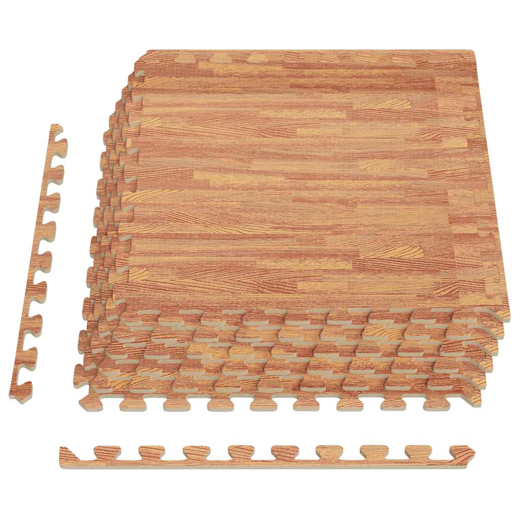 Floor Mats 12 pcs Wood Grain 4.32 m² EVA Foam