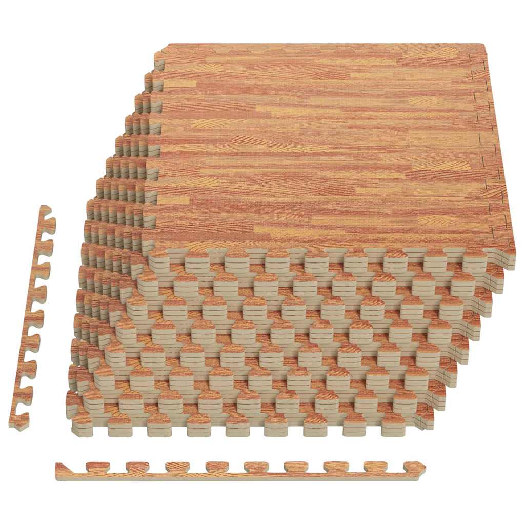 Floor Mats 24 pcs Wood Grain 8.64 m² EVA Foam