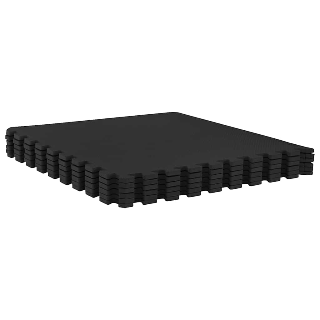 Floor Mats 12 pcs 4.32 m² EVA Foam Black
