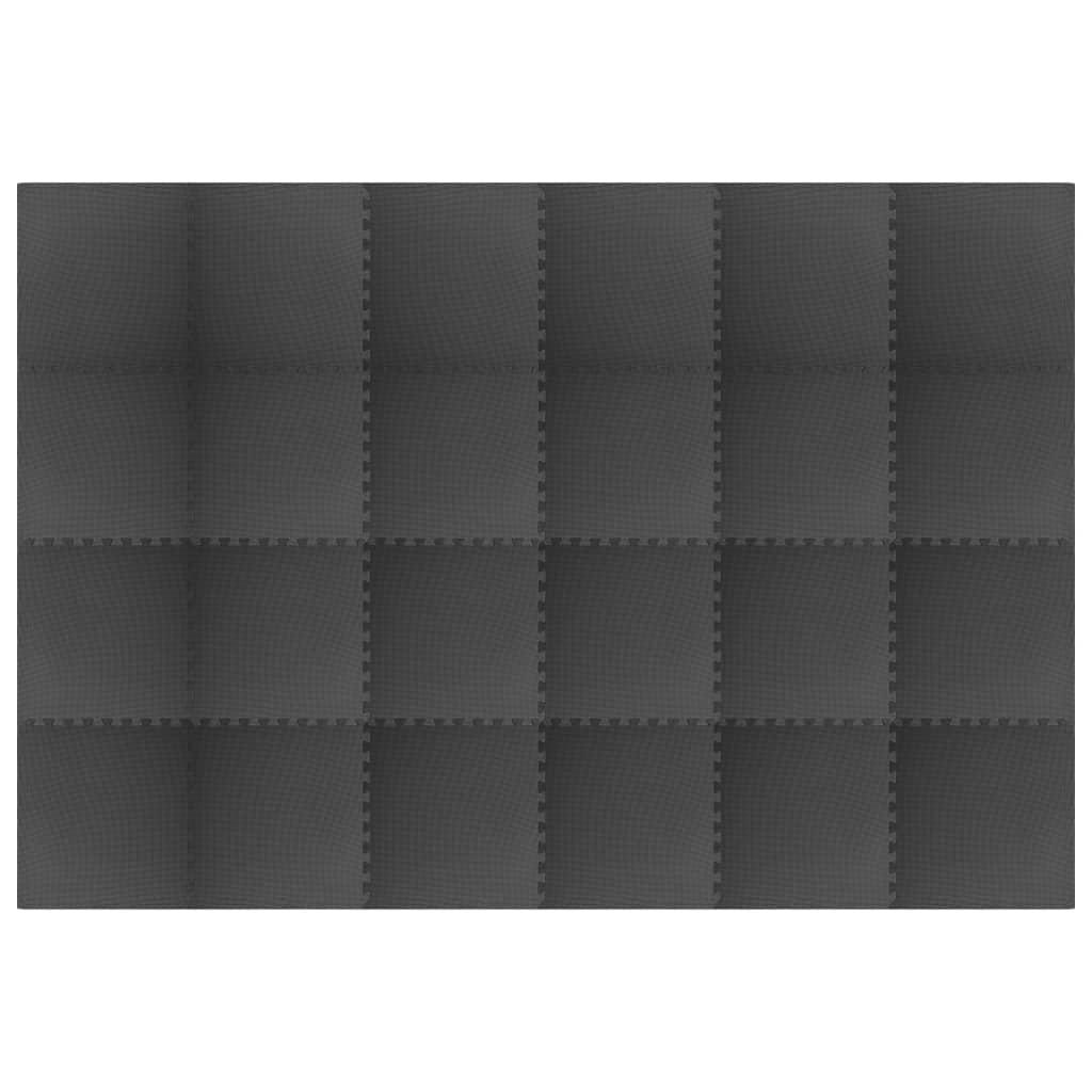 Floor Mats 24 pcs 8.64 m² EVA Foam Black